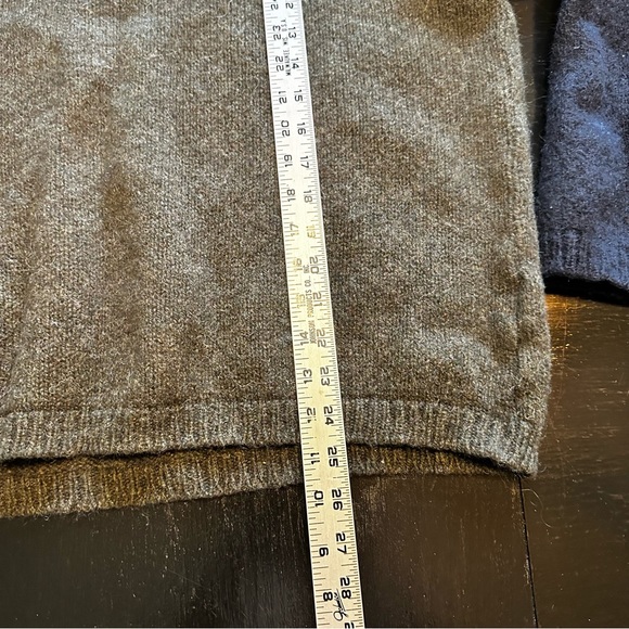 Vintage Eddie Bauer Large Wool Sweater Crewneck Green and Blue Retro Oversized - Picture 4 of 7